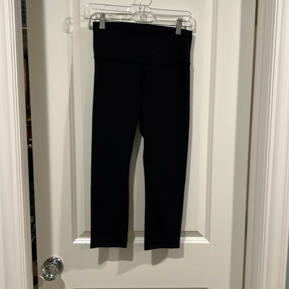 Lululemon fast and free high rise crop; size 6; black